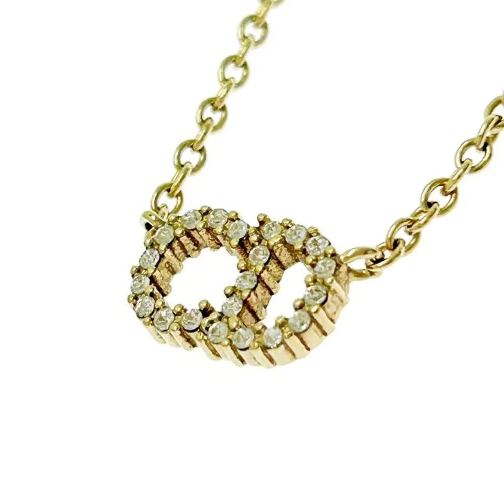 Christian Dior GP Crystal Clair D Lune Necklace Gold Necklace - Picture 4 of 7